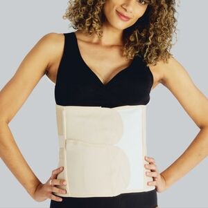 Belly Bandit Luxe Postpartum Belly Wrap In Almond Size Medium with Extender